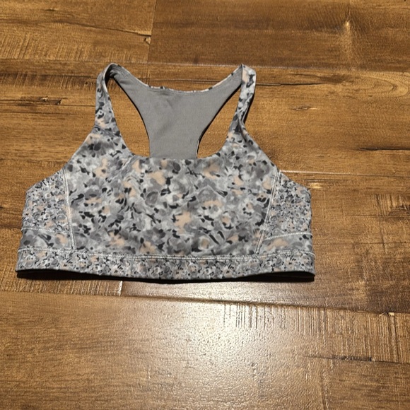 Lululemon Top Speed Bra Petite Fleur Silver Spoon - Picture 3 of 6